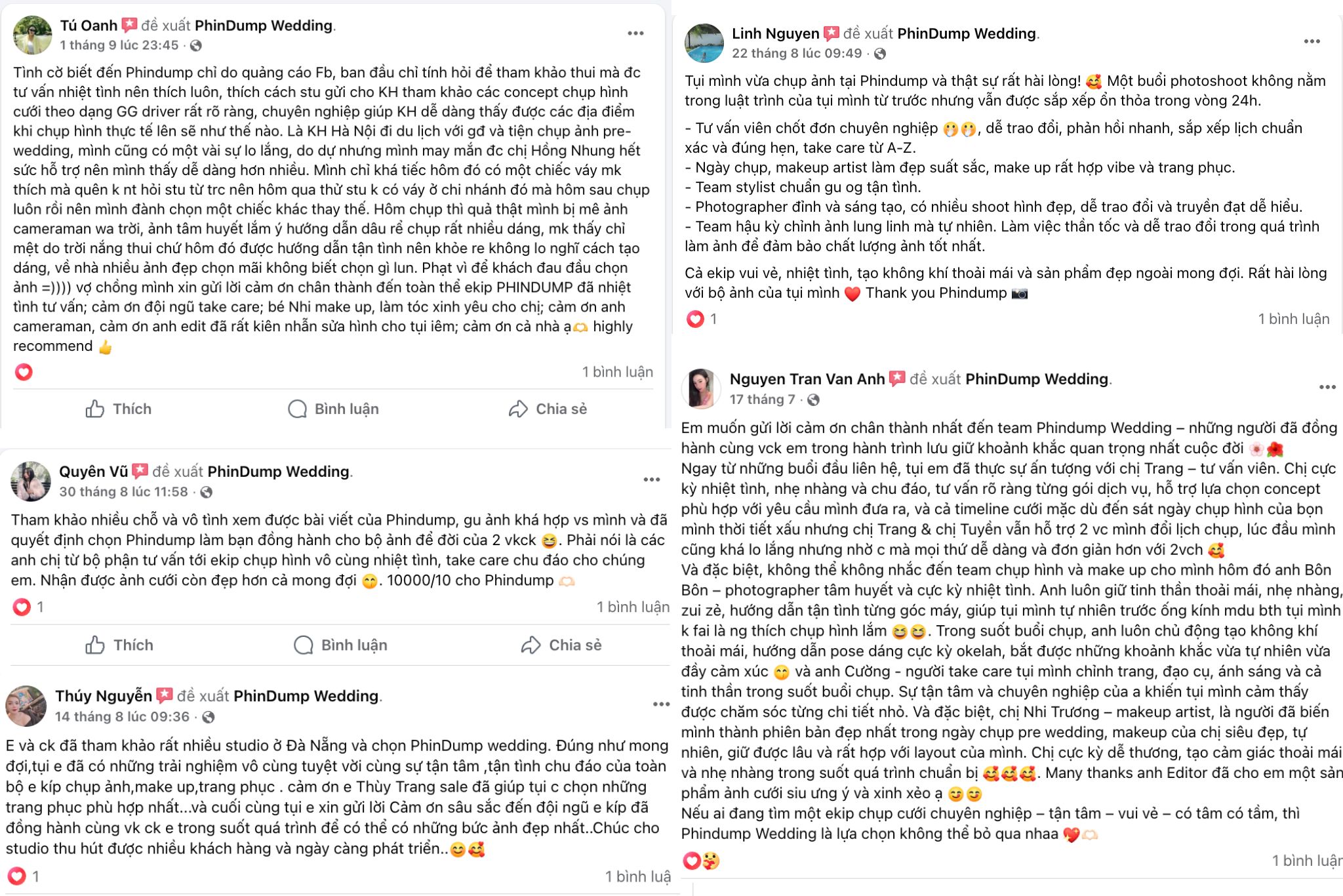 Nhận nhiều feedback yêu thương từ Fanpage