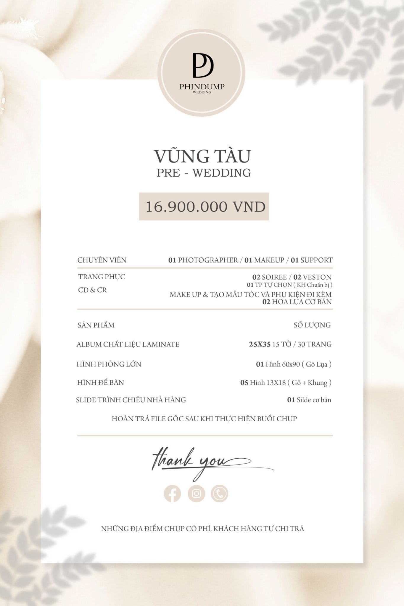 Gói Basic 16.900.000 VND