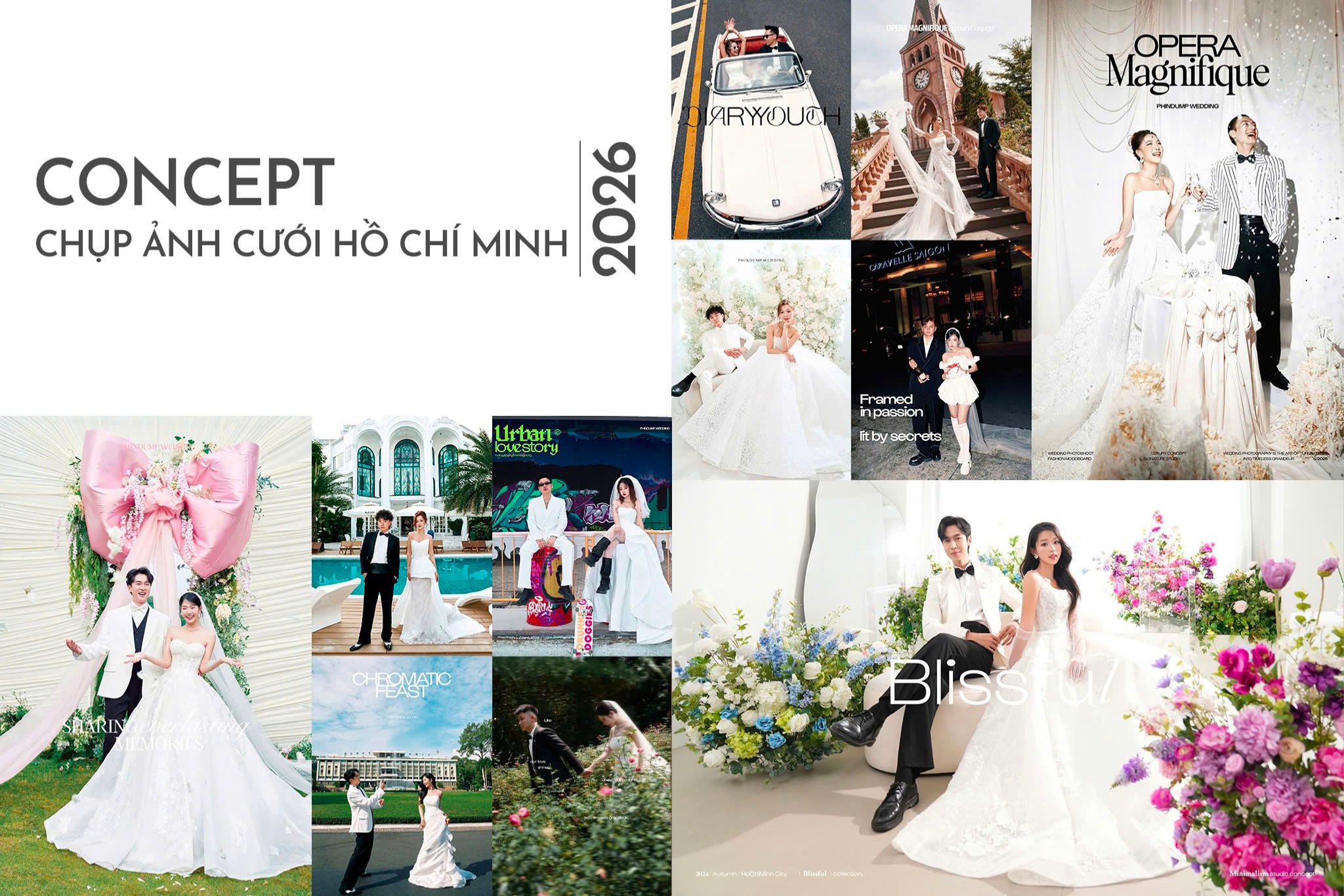Giới thiệu các concept chụp ảnh cưới Hồ Chí Minh hot nhất 2026