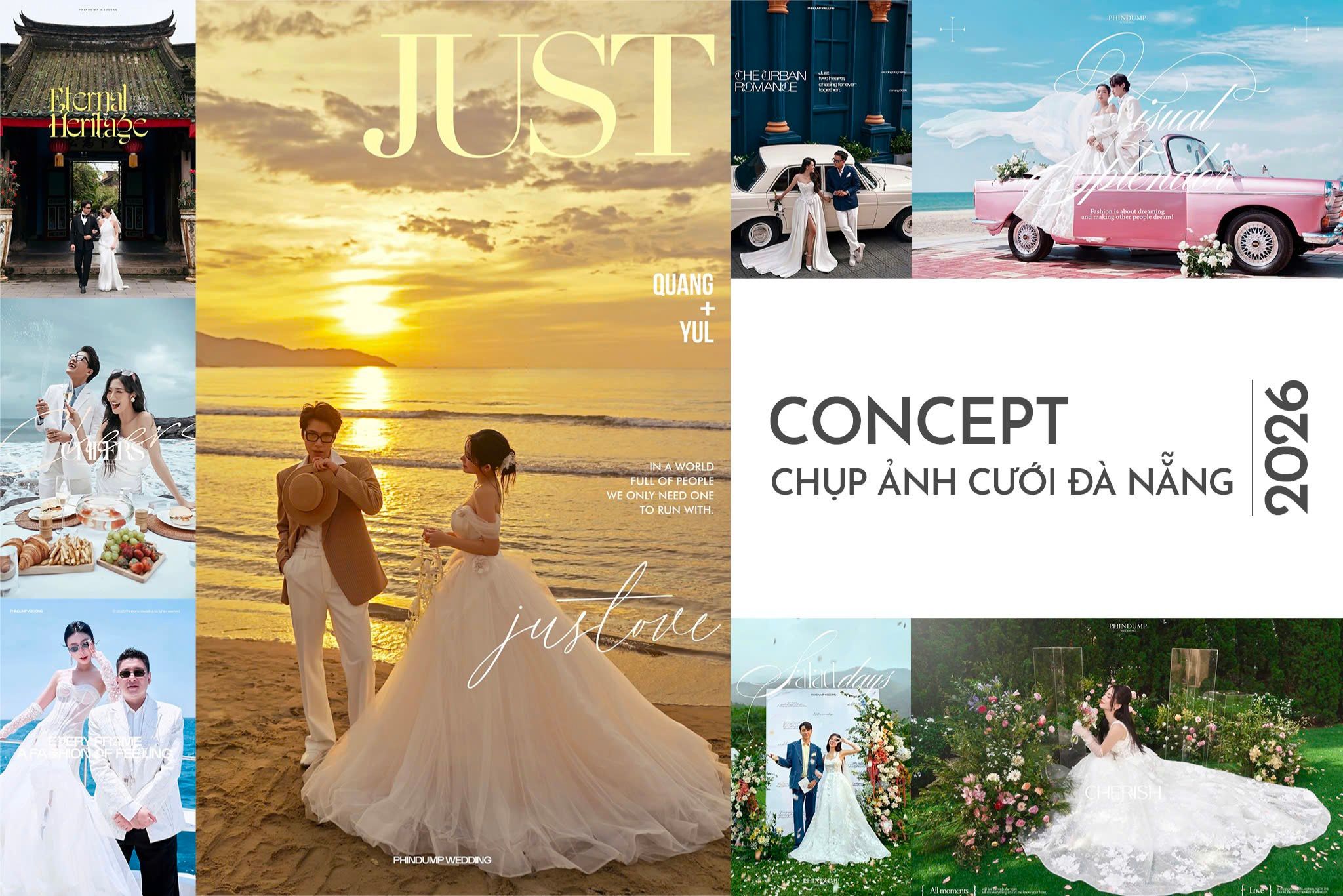 PhinDump Wedding giới thiệu các concept chụp ảnh cưới Đà Nẵng hot nhất 2026