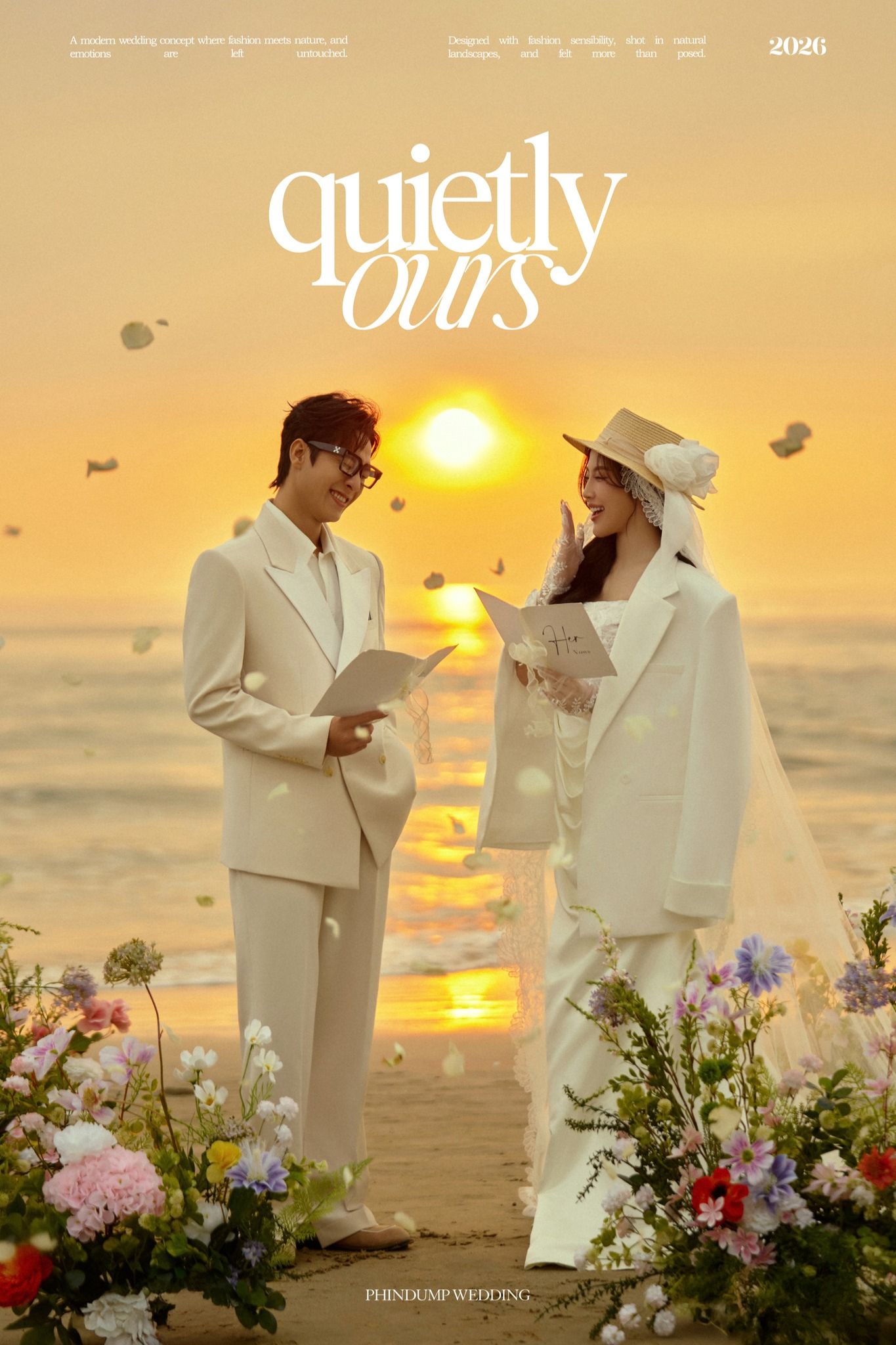 Concept bình minh + Vows + hoa