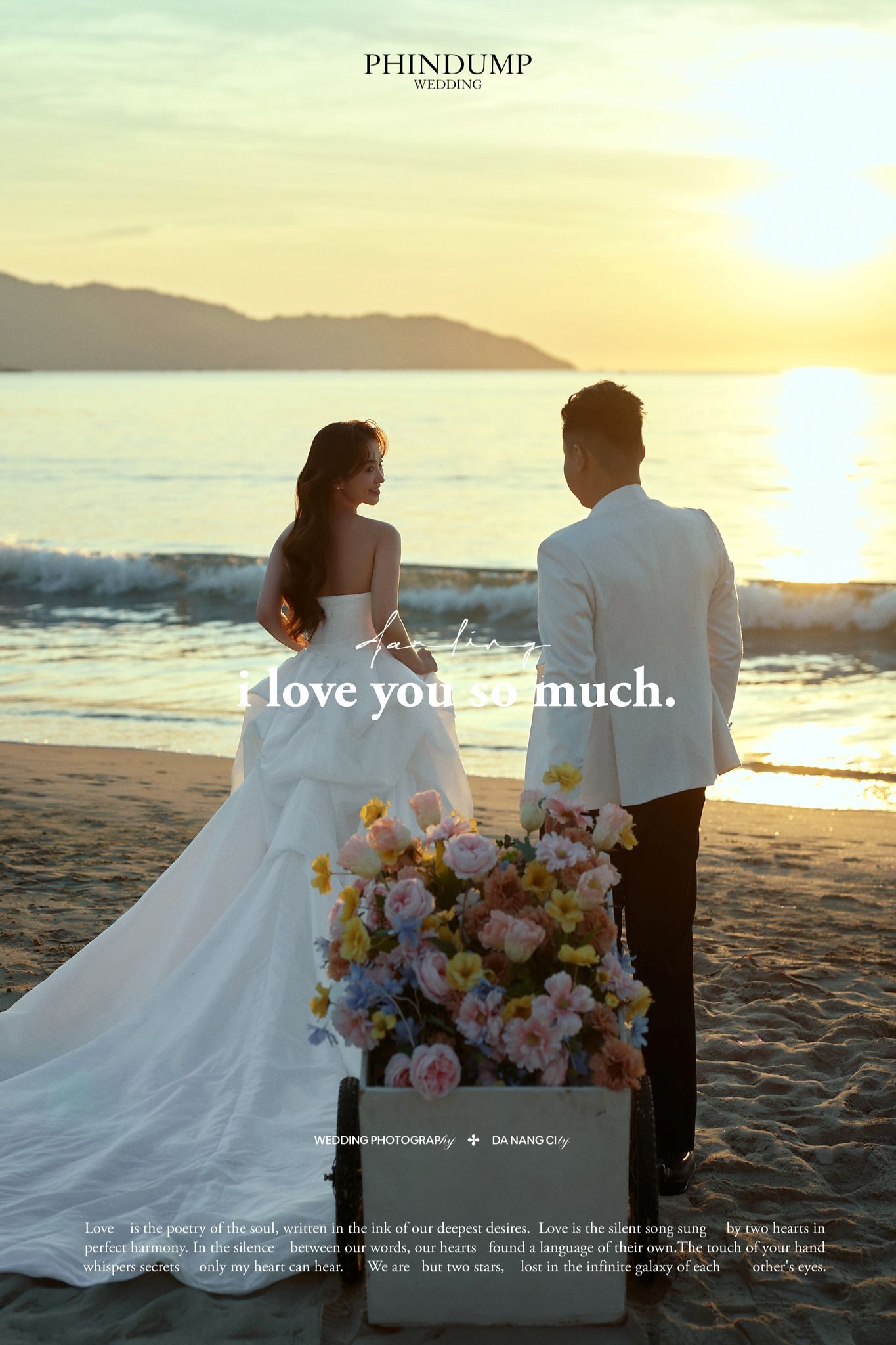 Concept bình minh + xe hoa