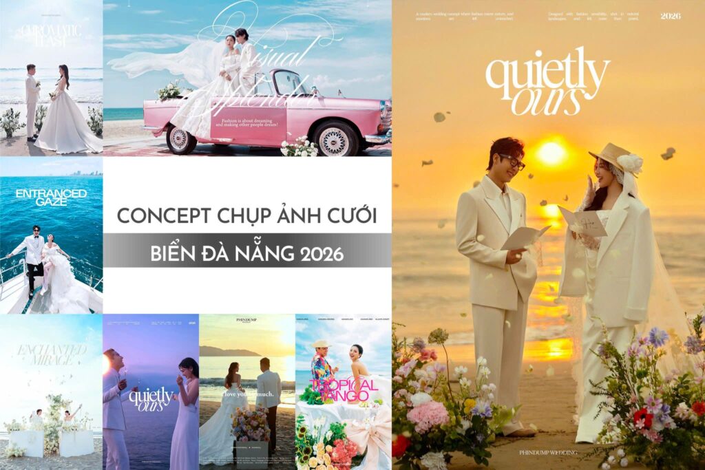 Tổng hợp các concept chụp ảnh cưới biển Đà Nẵng 2026