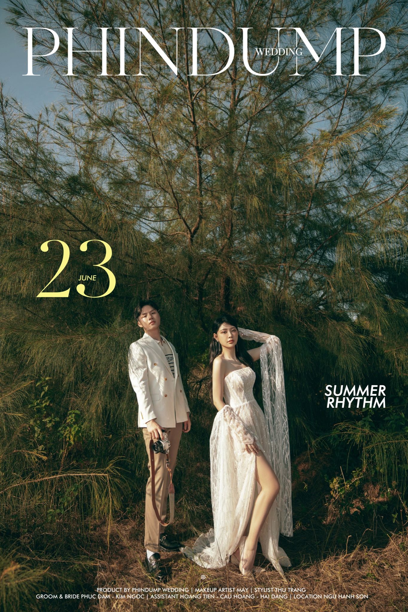 Ánh sáng tự nhiên đẹp, tạo chiều sâu cho ảnh cưới