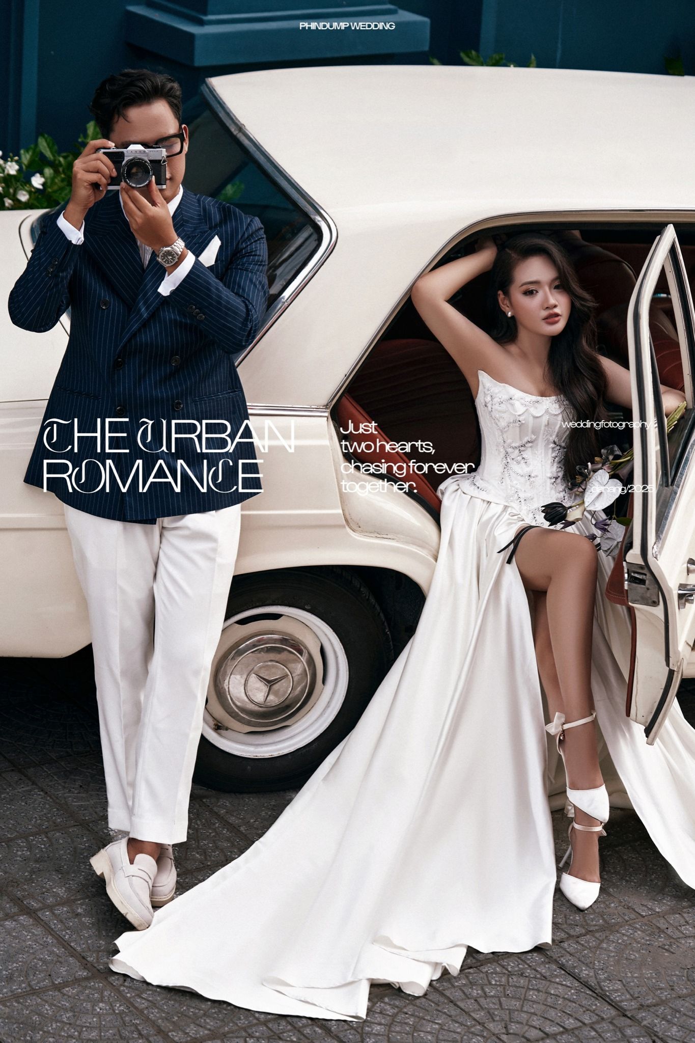Chi phí thuê xe cổ đã bao gồm trong gói chụp ảnh cưới ngoại cảnh của PhinDump Wedding chưa?