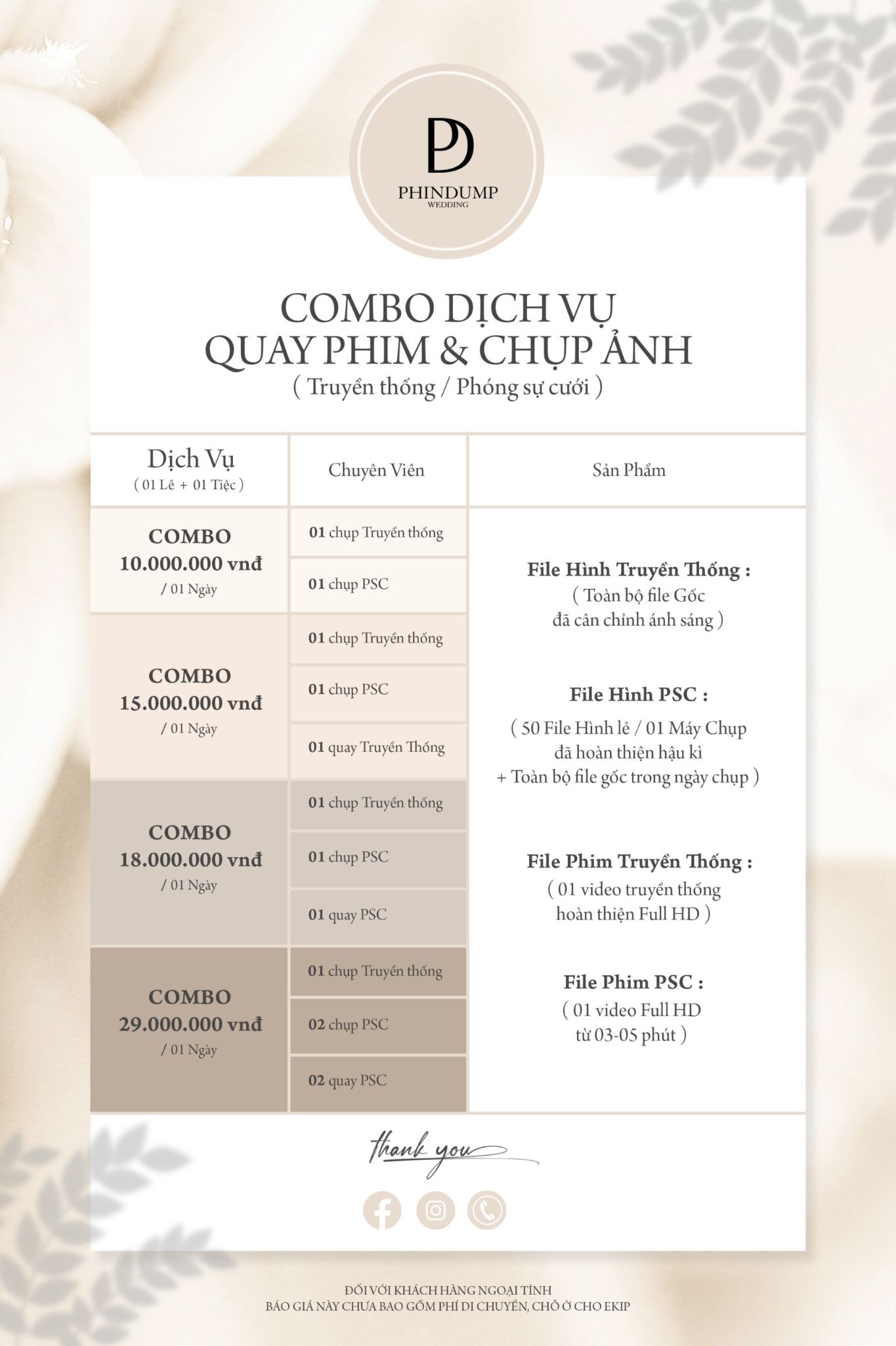 Quay & chụp ảnh truyền thống/phóng sự cưới