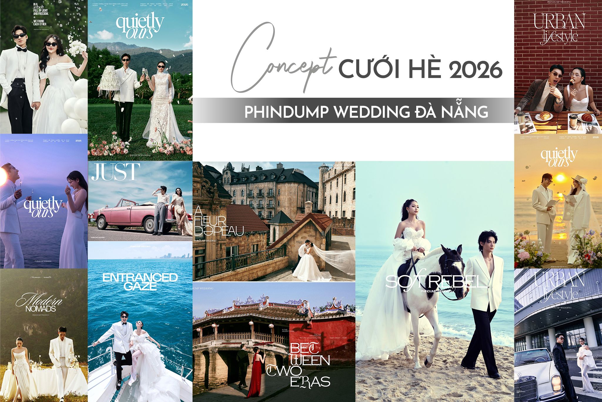 Top 10+ concept chụp "best-seller" hot nhất mùa hè 2026 của PhinDump Wedding Đà Nẵng
