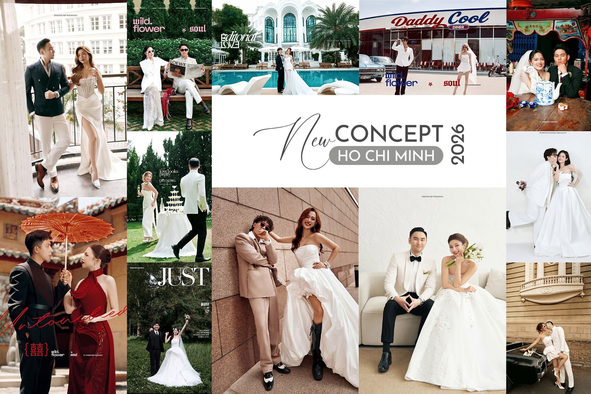 Cập nhật các concept mới nhất của PhinDump Wedding Hồ Chí Minh 2026