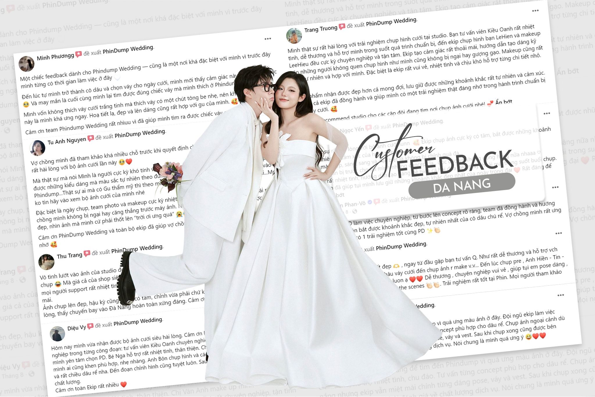 Lời cảm ơn chân thành từ PhinDump Wedding Đà Nẵng đến tất cả dâu rể