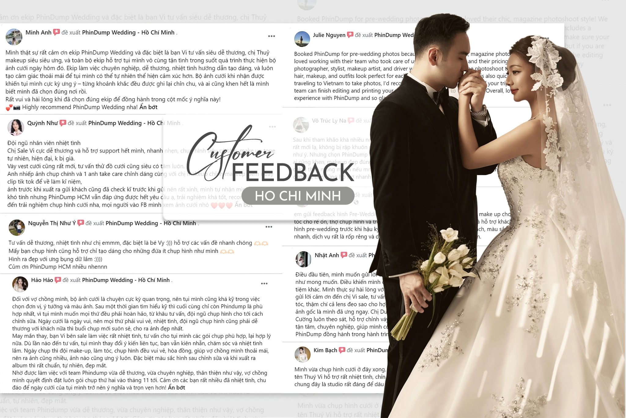 Lời cảm ơn chân thành từ PhinDump Wedding Hồ Chí Minh đến tất cả dâu rể